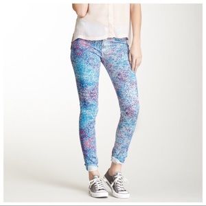 Hudson Jeans 27 Skinny Enam Paint Splatter Blue; comfy, stretch